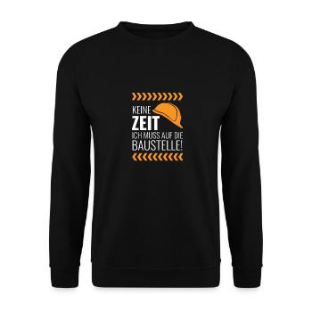 Baustelle - Unisex Pullover - Schwarz - Vorne - Alina (178cm) & Michal (187cm)