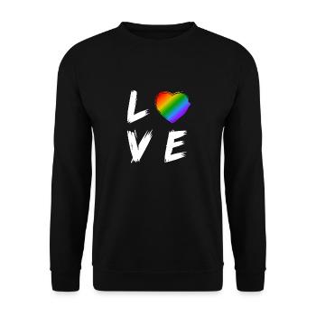 Love Sort Transgender LGBT Droits cadeaux - Sweat-shirt Unisexe - noir - Devant - Alina (178cm) & Michal (187cm)