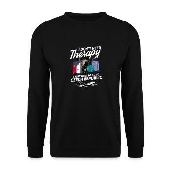 Czech Republic flag I Czech Souvenirs - Unisex Sweatshirt - black - Front - Alina (178cm) & Michal (187cm)