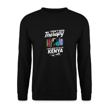 Kenya flag I Kenyan Souvenirs - Unisex Pullover - Schwarz - Vorne - Alina (178cm) & Michal (187cm)