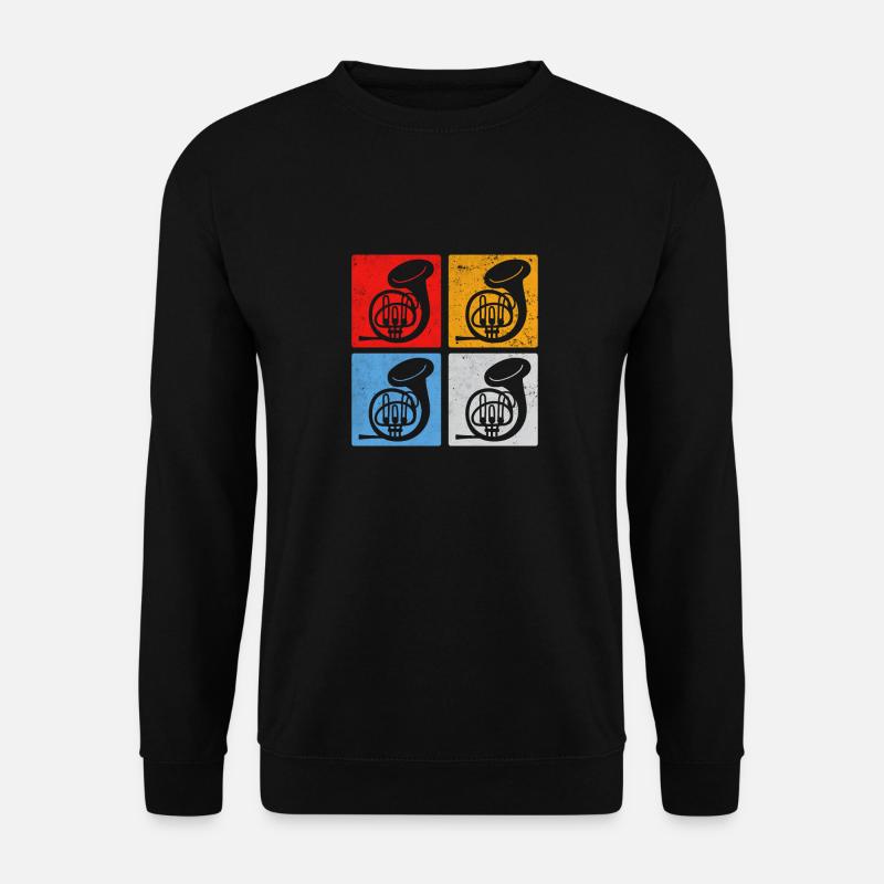 French horn - Unisex Pullover - Schwarz