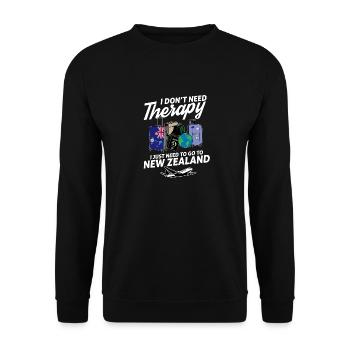 New Zealand flag I New Zealand Souvenirs - Unisex Pullover - Schwarz - Vorne - Alina (178cm) & Michal (187cm)