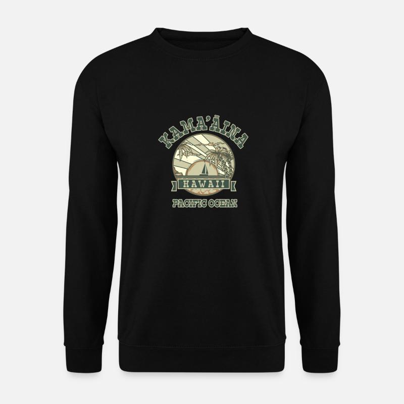 Hawaii mein Paradies, Surfen - Unisex Pullover - Schwarz