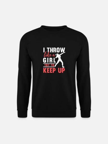 I Throw Lika A Girl Shut Putter Track And Field - Unisex Pullover - Schwarz