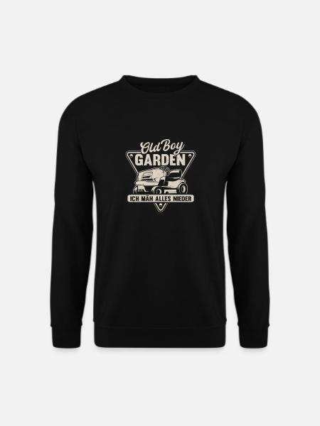 Rasentraktor ich mäh alles nieder Old Boy design - Unisex Pullover - Schwarz