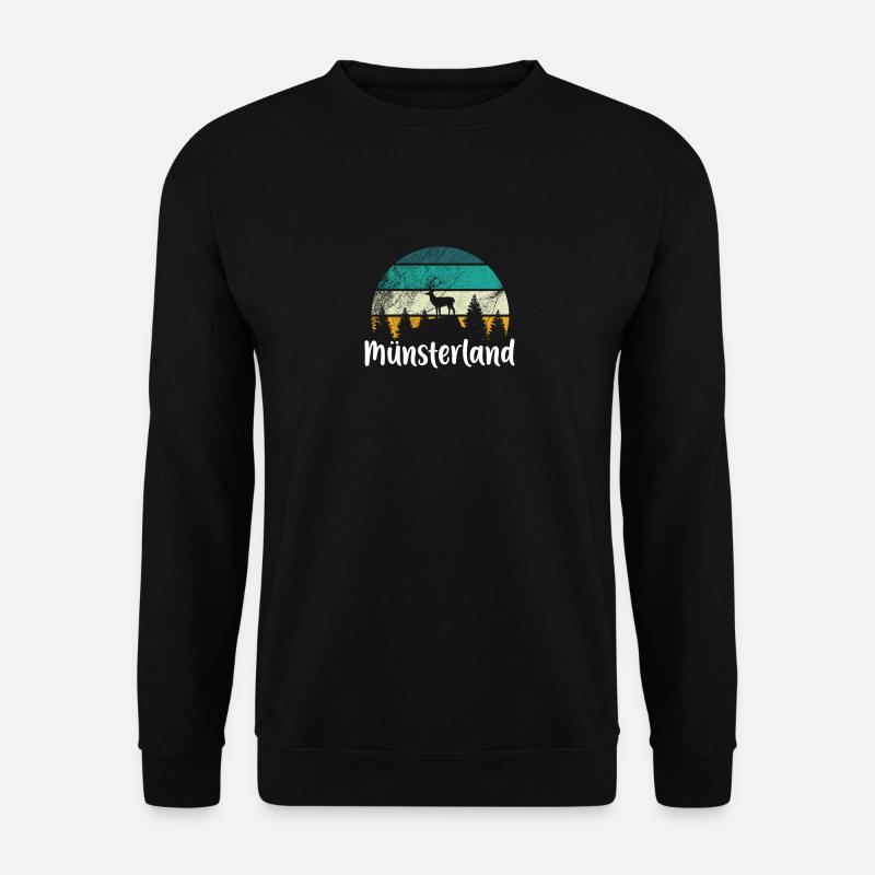 Münsterland Heimat Urlaub Wandern Berge - Unisex Pullover - Schwarz
