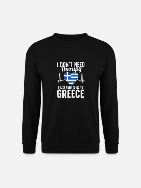 Greece flag I Greek Souvenirs - Unisex Pullover - Schwarz