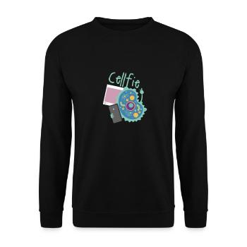 Cell Fie Funny Science Biology Teacher - Unisex Pullover - Schwarz - Vorne - Alina (178cm) & Michal (187cm)