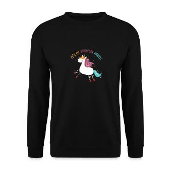 My Bachelor Party Funny Unicorn - Sweat-shirt Unisexe - noir - Devant - Alina (178cm) & Michal (187cm)