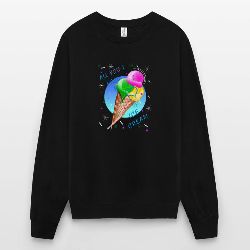 Eis Eiscreme Eissorten Eismaschine Vanilleeis Unisex Pullover