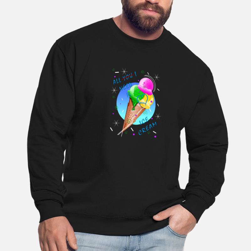 Eis Eiscreme Eissorten Eismaschine Vanilleeis Unisex Pullover