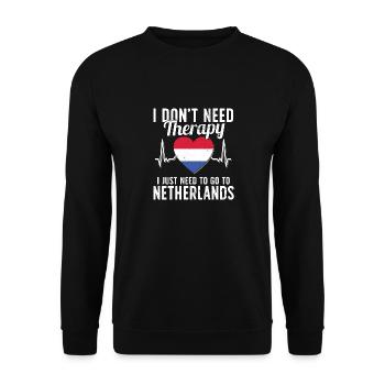 Netherlands flag I Dutch Souvenirs - Sweat-shirt Unisexe - noir - Devant - Alina (178cm) & Michal (187cm)