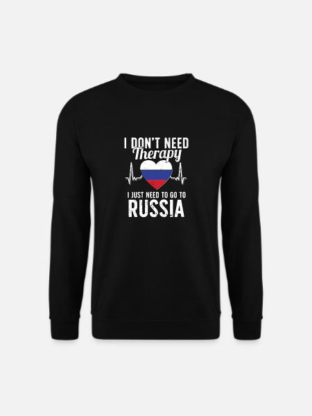 Russia flag I Russian Souvenirs - Sweat-shirt Unisexe - noir