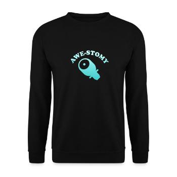 Ehrfurchtgebietend - Unisex Pullover - Schwarz - Vorne - Alina (178cm) & Michal (187cm)