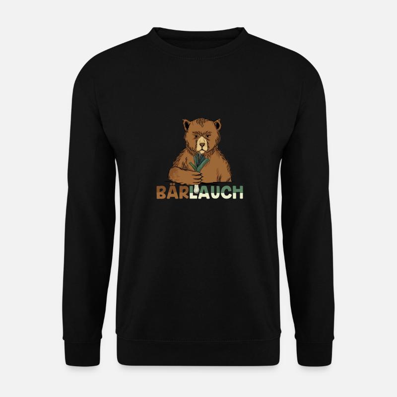 Bärlauch Bär Lauch Braunbär Wortspiel - Unisex Pullover - Schwarz