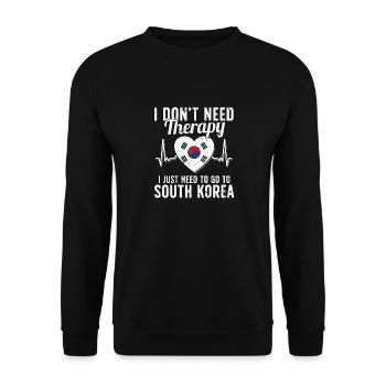 South Korea flag I South Korean Souvenirs - Unisex Sweatshirt - black - Front - Alina (178cm) & Michal (187cm)
