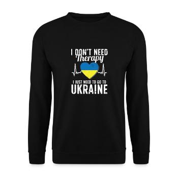 Ukraine flag I Ukrainian Souvenirs - Sweat-shirt Unisexe - noir - Devant - Alina (178cm) & Michal (187cm)