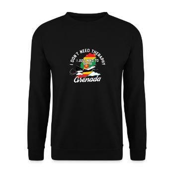 Grenada flag I Grenada Souvenirs - Unisex Sweatshirt - black - Front - Alina (178cm) & Michal (187cm)