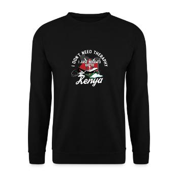 Kenya flag I Kenyan Souvenirs - Unisex Pullover - Schwarz - Vorne - Alina (178cm) & Michal (187cm)