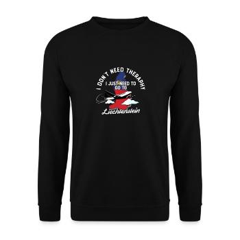 Liechtenstein flag I Liechtenstein Souvenirs - Unisex Pullover - Schwarz - Vorne - Alina (178cm) & Michal (187cm)