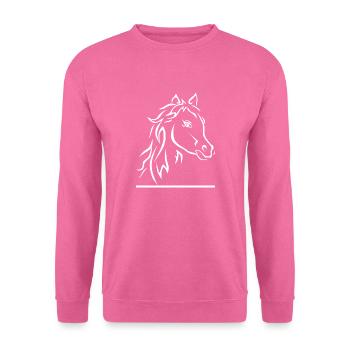 Cheval hors - Sweat-shirt Unisexe - rose - Devant