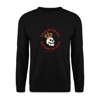 Shakespeare Quote - Skull with Crown Illustration - Unisex Sweatshirt - black - Front - Alina (178cm) & Michal (187cm)