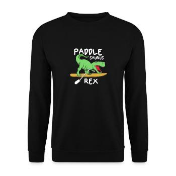 Paddle Saurus Rex SUP Dino Paddle Boarding Stand - Unisex Sweatshirt - black - Front - Alina (178cm) & Michal (187cm)