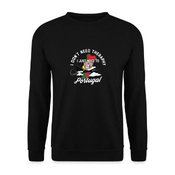 Portugal flag I Portugese Souvenirs - Unisex Sweatshirt - black - Front - Alina (178cm) & Michal (187cm)