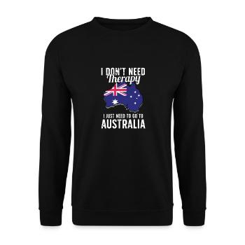 Drapeau de l'Australie I Souvenirs australiens - Sweat-shirt Unisexe - noir - Devant - Alina (178cm) & Michal (187cm)