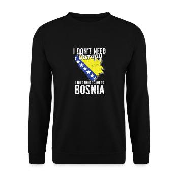 Drapeau de la Bosnie-Herzégovine I Souvenirs bosniaques - Sweat-shirt Unisexe - noir - Devant - Alina (178cm) & Michal (187cm)