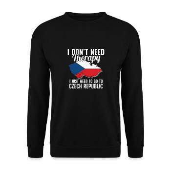Czech Republic flag I Czech souvenirs - Unisex Sweatshirt - black - Front - Alina (178cm) & Michal (187cm)
