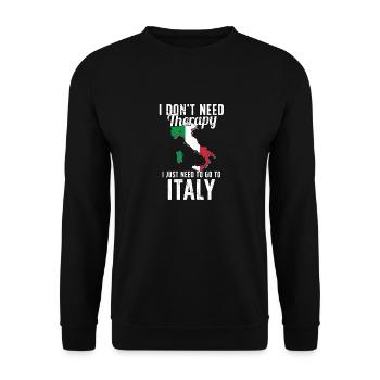Italy flag I Italien Souvenirs - Unisex Sweatshirt - black - Front - Alina (178cm) & Michal (187cm)