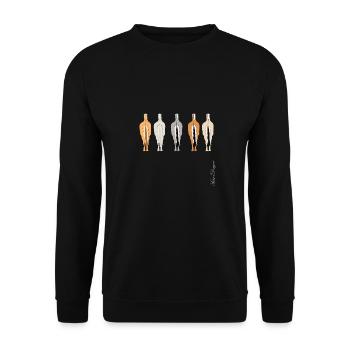 Norwegisches Fjordpferd verschiedene Farben Falben - Unisex Pullover - Schwarz - Vorne - Alina (178cm) & Michal (187cm)