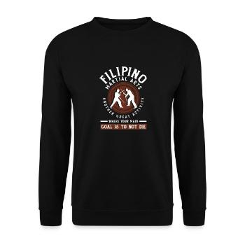 Eskrima Kali Arnis Escrima Stöcke Filipino - Unisex Pullover - Schwarz - Vorne - Alina (178cm) & Michal (187cm)