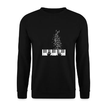 Pianiste piano cadeau clarinette musique - Sweat-shirt Unisexe - noir - Devant - Alina (178cm) & Michal (187cm)