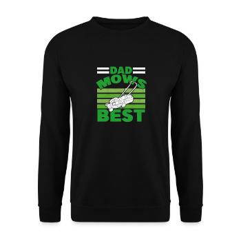 Papa Mows Best Lawnmower Grass Gardening Father - Sweat-shirt Unisexe - noir - Devant - Alina (178cm) & Michal (187cm)