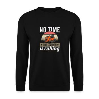 The Garden Is Calling Mower Lawnmower Gardening - Sweat-shirt Unisexe - noir - Devant - Alina (178cm) & Michal (187cm)