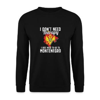 Montenegro flag I Montenegrin Souvenirs - Unisex Pullover - Schwarz - Vorne - Alina (178cm) & Michal (187cm)