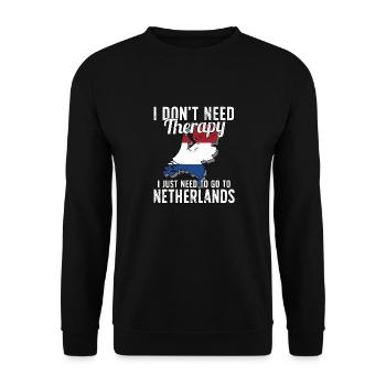 Netherlands flag I Dutch Souvenirs - Sweat-shirt Unisexe - noir - Devant - Alina (178cm) & Michal (187cm)