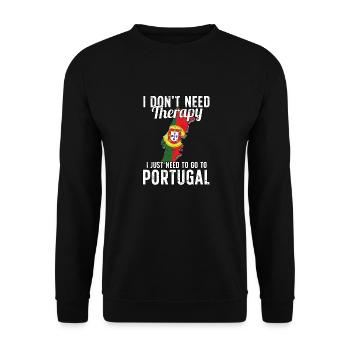 Portugal flag I Portugese Souvenirs - Unisex Pullover - Schwarz - Vorne - Alina (178cm) & Michal (187cm)