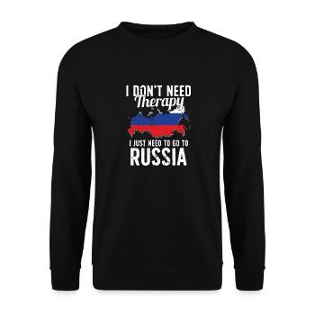 Russia flag I Russian Souvenirs - Sweat-shirt Unisexe - noir - Devant - Alina (178cm) & Michal (187cm)
