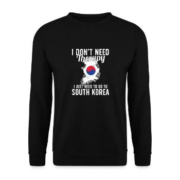 South Korea flag I South Korean Souvenirs - Unisex Sweatshirt - black - Front - Alina (178cm) & Michal (187cm)