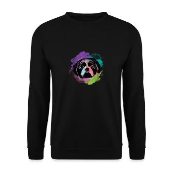 Dog Lover I Splash Art Shih Tzu - Sweat-shirt Unisexe - noir - Devant - Alina (178cm) & Michal (187cm)