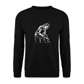 Blacksmith T Shirt Blacksmithing Shirt Blacksmith - Unisex Sweatshirt - black - Front - Alina (178cm) & Michal (187cm)