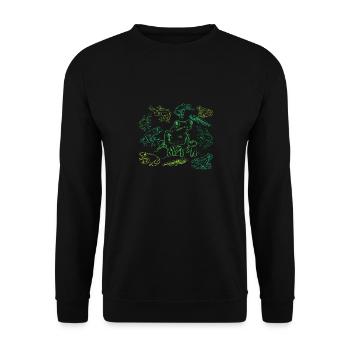 Tadpole Frog Toad Collage Frog Lovers - Unisex Sweatshirt - black - Front - Alina (178cm) & Michal (187cm)