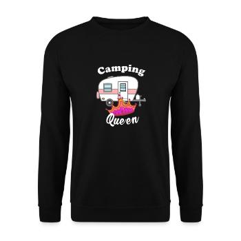 Camping Queen - Unisex Pullover - Schwarz - Vorne - Alina (178cm) & Michal (187cm)