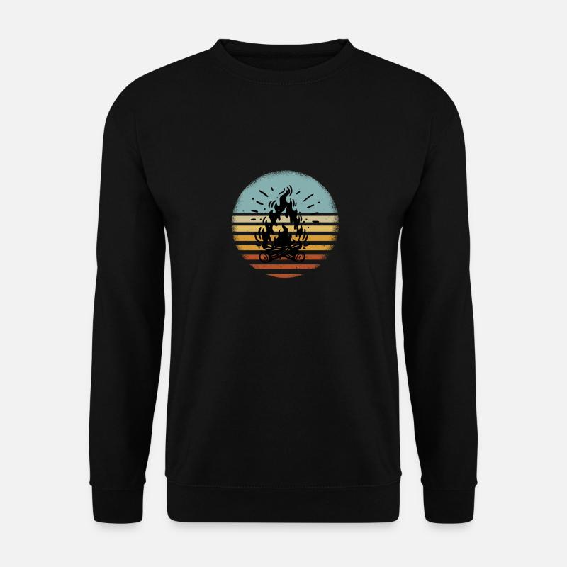 Campfire Camping Retro - Unisex Sweatshirt - black