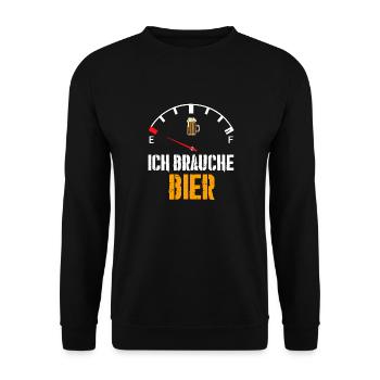 Lustig JGA Bier Mythos Biermarke Beer Malle Spruch - Unisex Pullover - Schwarz - Vorne - Alina (178cm) & Michal (187cm)