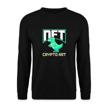 Non-fungible tokens NFTs crypto stocks NFT CRYPTO - Unisex Sweatshirt - black - Front - Alina (178cm) & Michal (187cm)