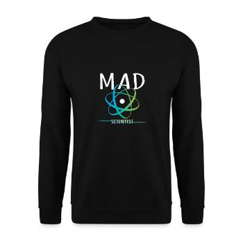 Atom Design Science Teacher Mad Scientist - Unisex Pullover - Schwarz - Vorne - Alina (178cm) & Michal (187cm)